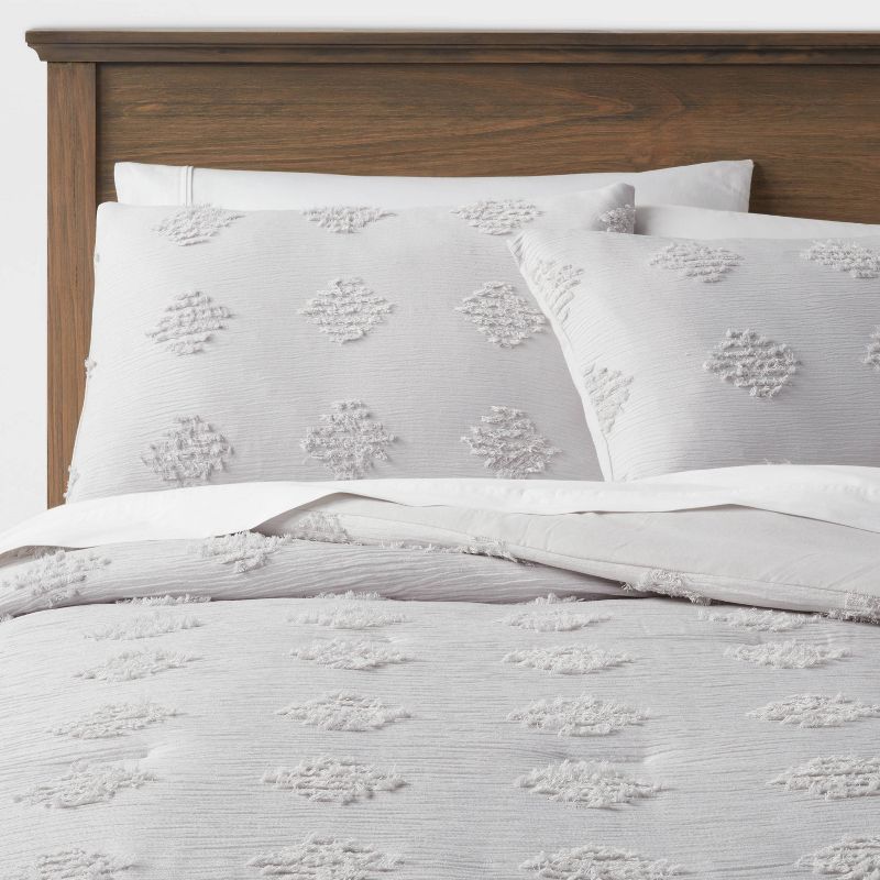 Tufted Diamond Crinkle Comforter & Sham Set - Threshold™ | Target
