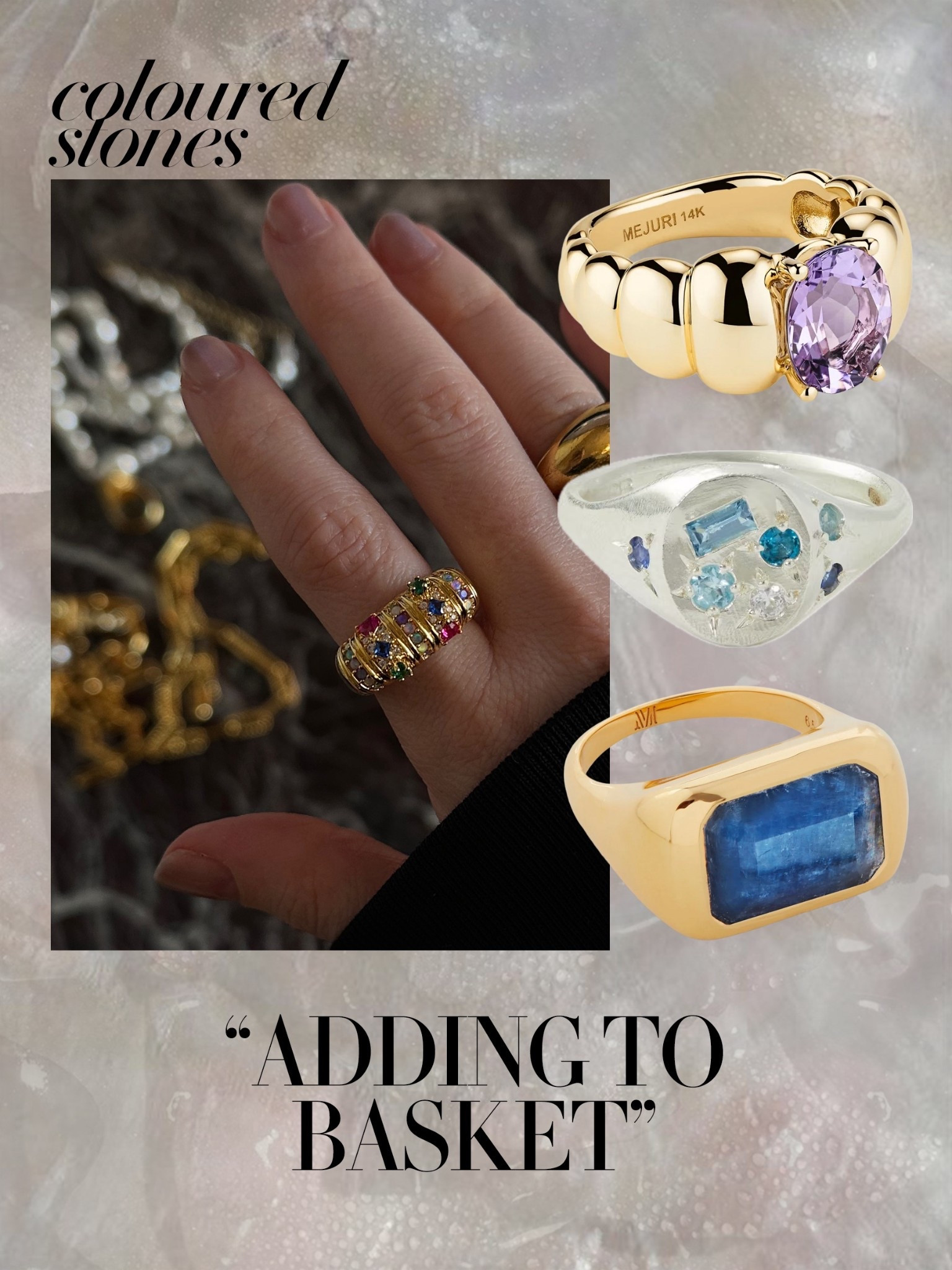 Coloured stones are having a moment… right in time for summer.
These rings feel like little scoops of sorbet. Wear one, stack three, match them to your mood (or your gelato) 🍧
.
coloured gemstone rings | summer rings | statement rings UK | jelly rings | pink gemstone ring | gold rings with stones | stackable rings | bold colour jewellery | blue gemstone | purple ring


#LTKluxury #LTKgiftguide #LTKsummer