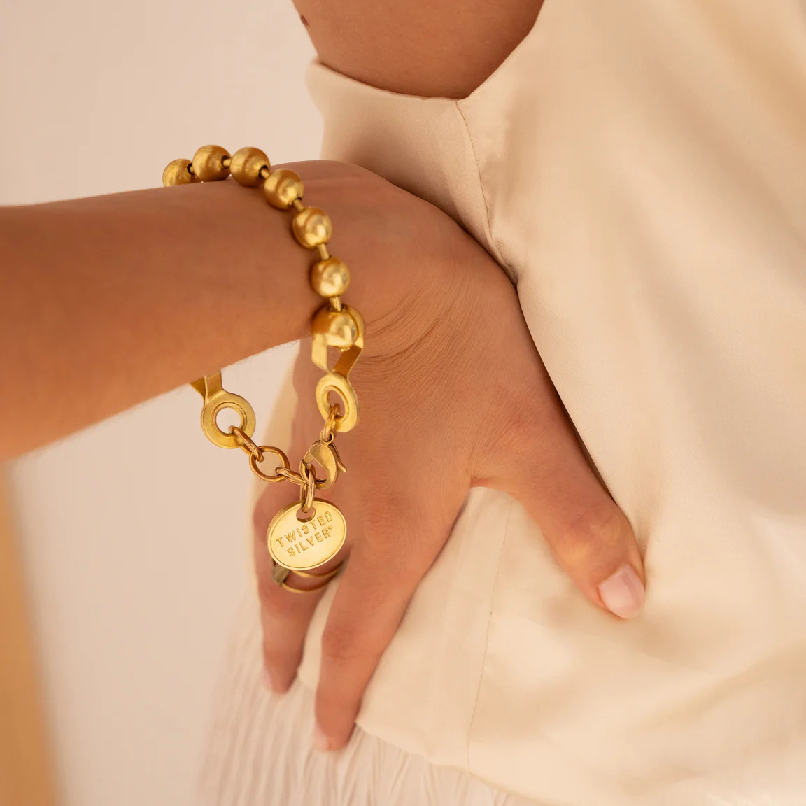 BALL & CHAIN Bracelet | Twisted Silver