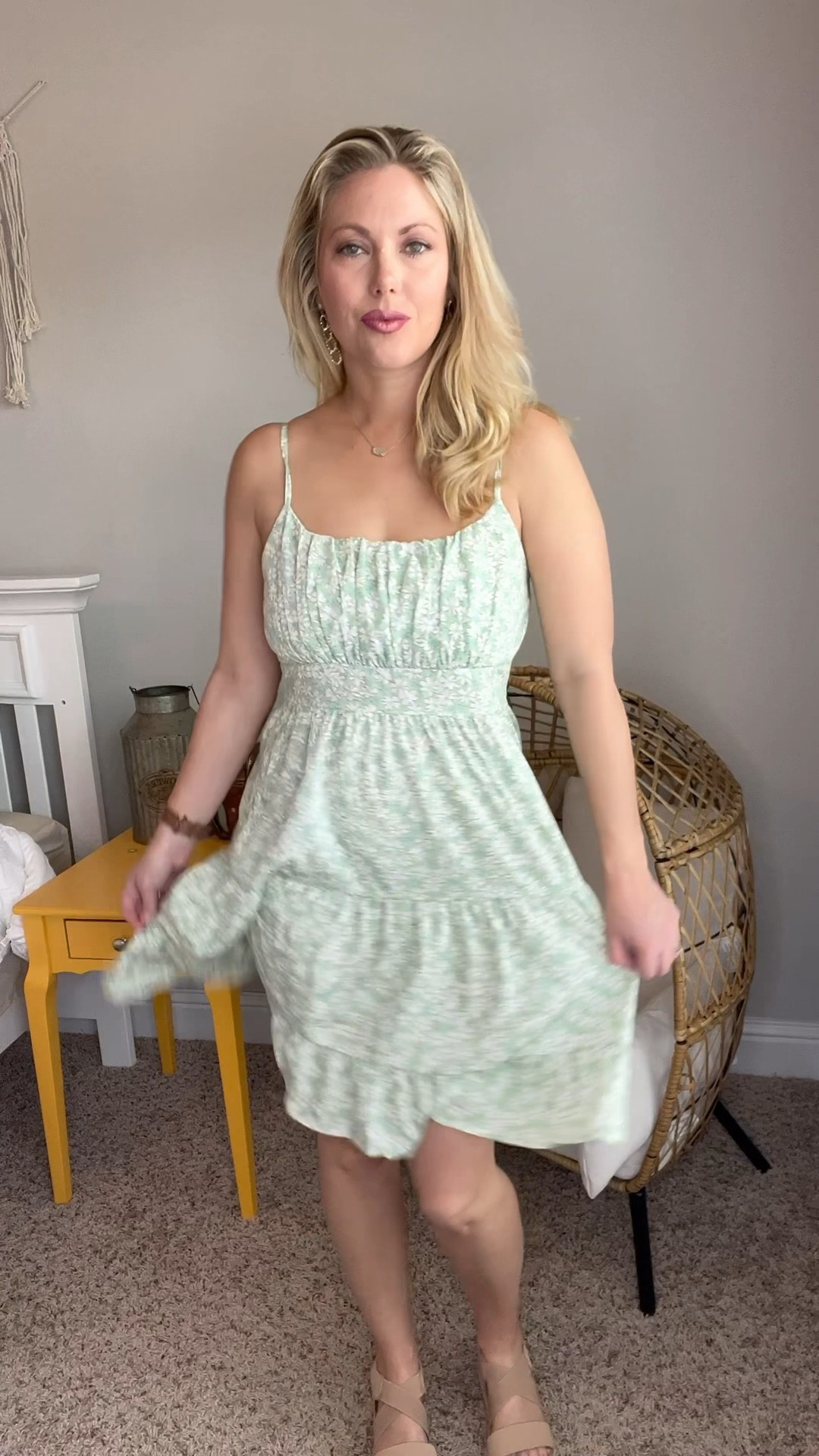 Green floral dress for Spring & Summer 

#LTKFestival #LTKstyletip #LTKGiftGuide