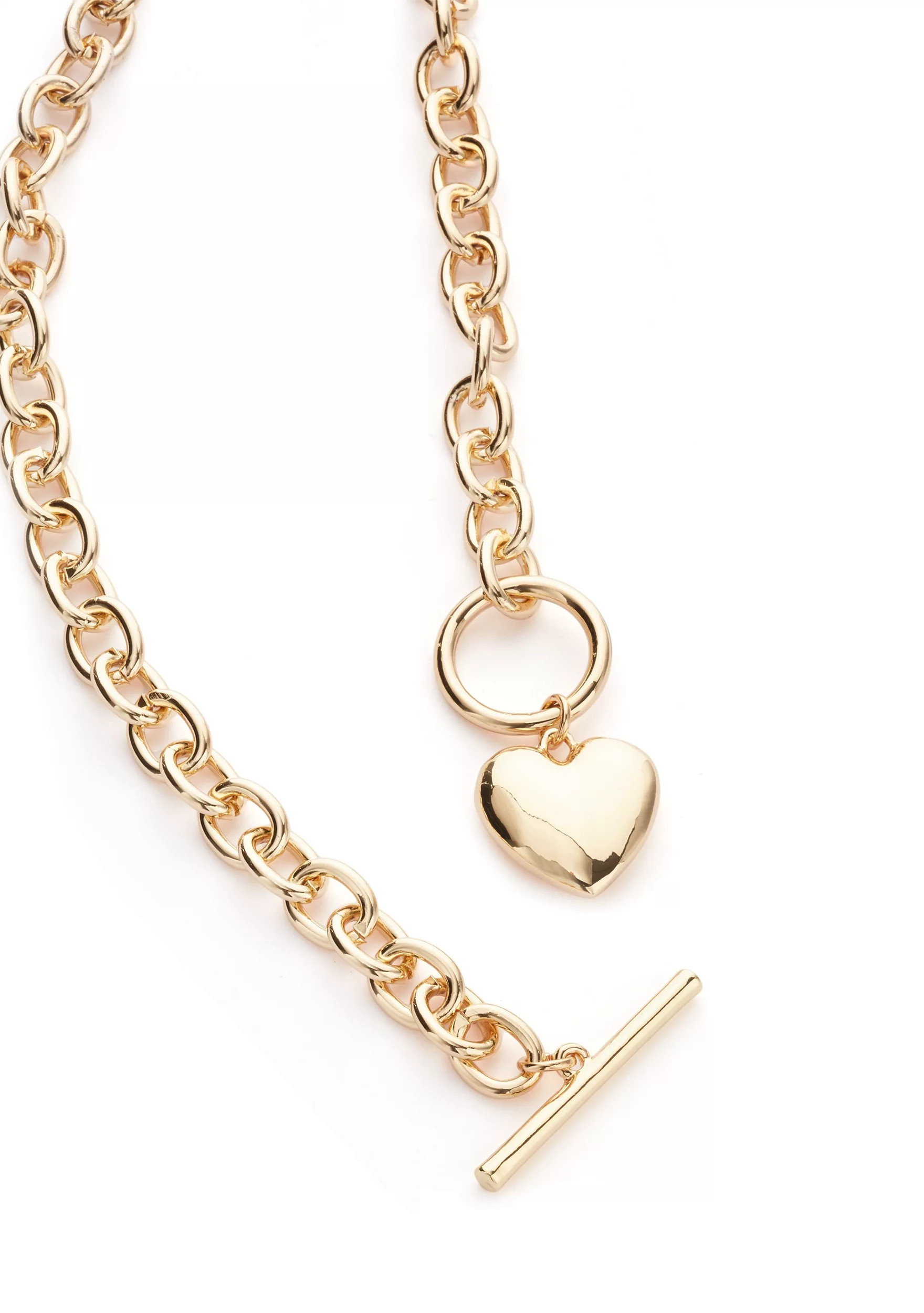 Puffy Heart Pendant Toggle Necklace | Belk