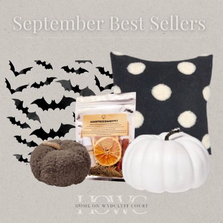 Top sellers this past month! 
This was the first year I have done the bats and absolutely love the spooky vibe they give. I think my favorite of the bunch is a tie between those and the 14” faux pumpkin! #walmart #walmarthome #throwpillow #simmerpot #pumpkins #pumpkinpillow #fauxpumpkin #bats #3dbats #amazon #founditonamazon #amazonhome #amazonfall #amazonhalloween #halloweenhome #falldecor #halloweendecor

#LTKSeasonal #LTKhome #LTKHalloween