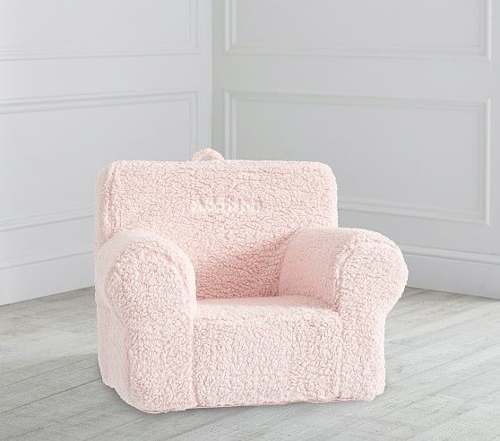 Blush Cozy Sherpa Anywhere Chair® | Pottery Barn Kids