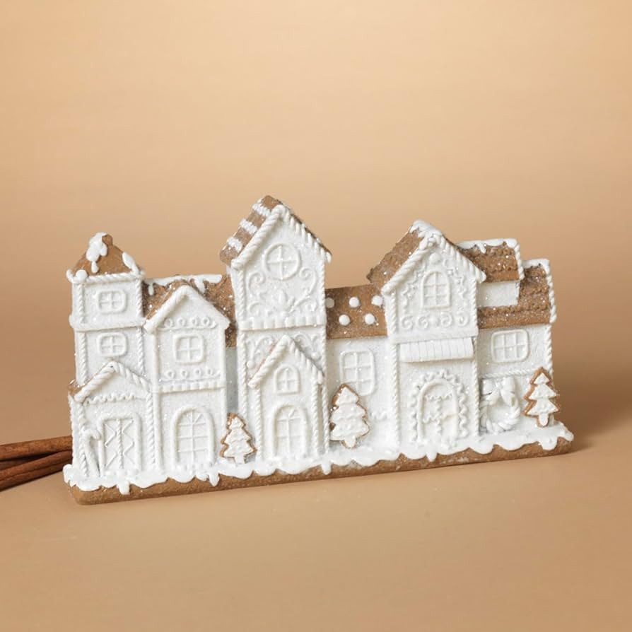 Amazon.com: One Holiday Way 12-Inch Faux Gingerbread House Townhouse Christmas Village Figurine w... | Amazon (US)