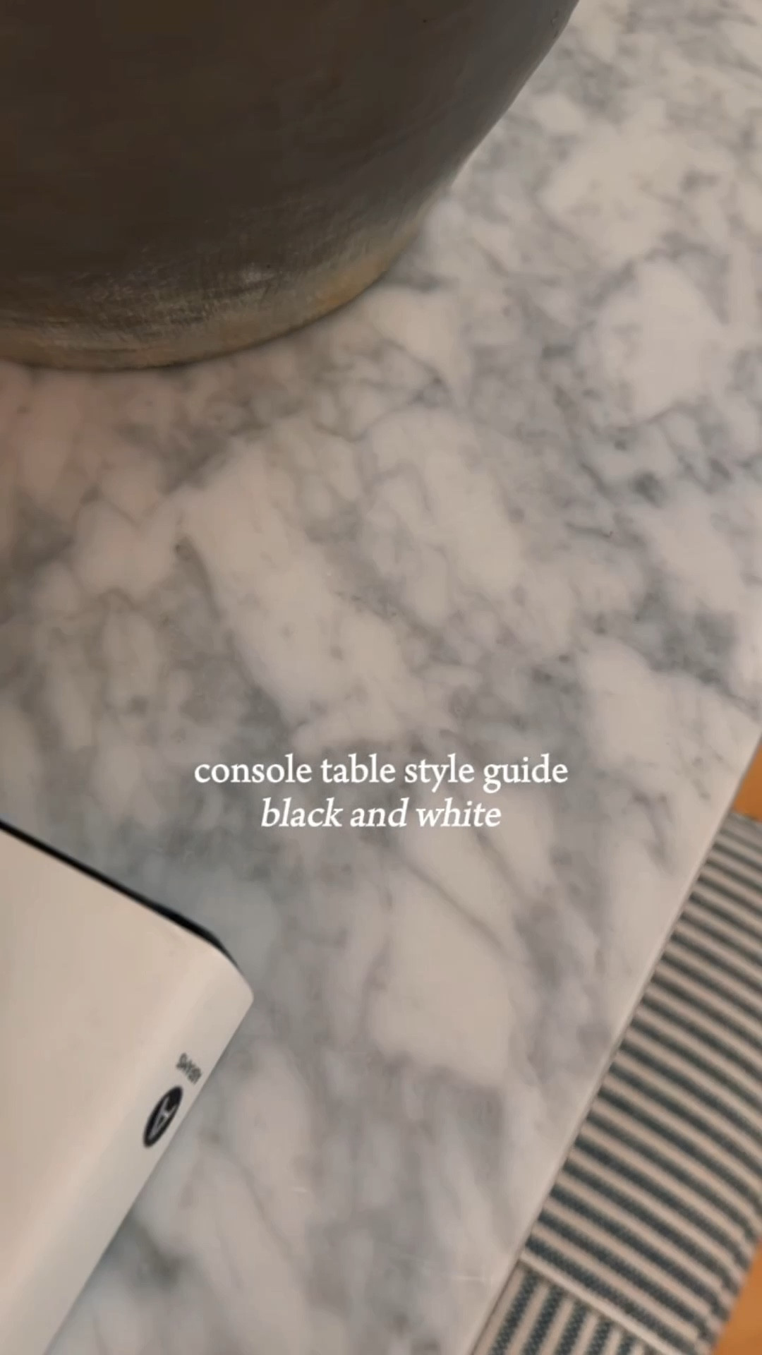 Your guide to black console tables with white tops.🤍🖤 And, a few are on sale! Mine is no longer available but is similar to the Delaney option from Pottery Barn.

#LTKHome #LTKSaleAlert