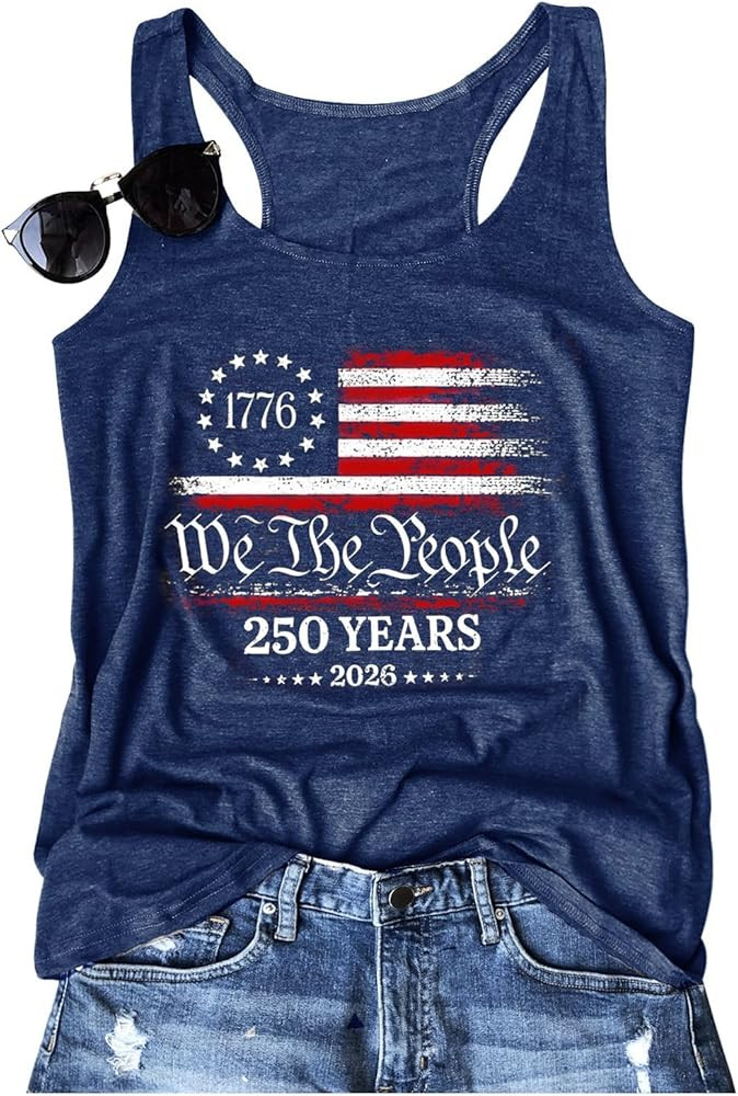 Graphic Tees for Women Summer Tank Tops Vacation Outfits for Women Country Concert Tops Summer Ra... | Amazon (US)