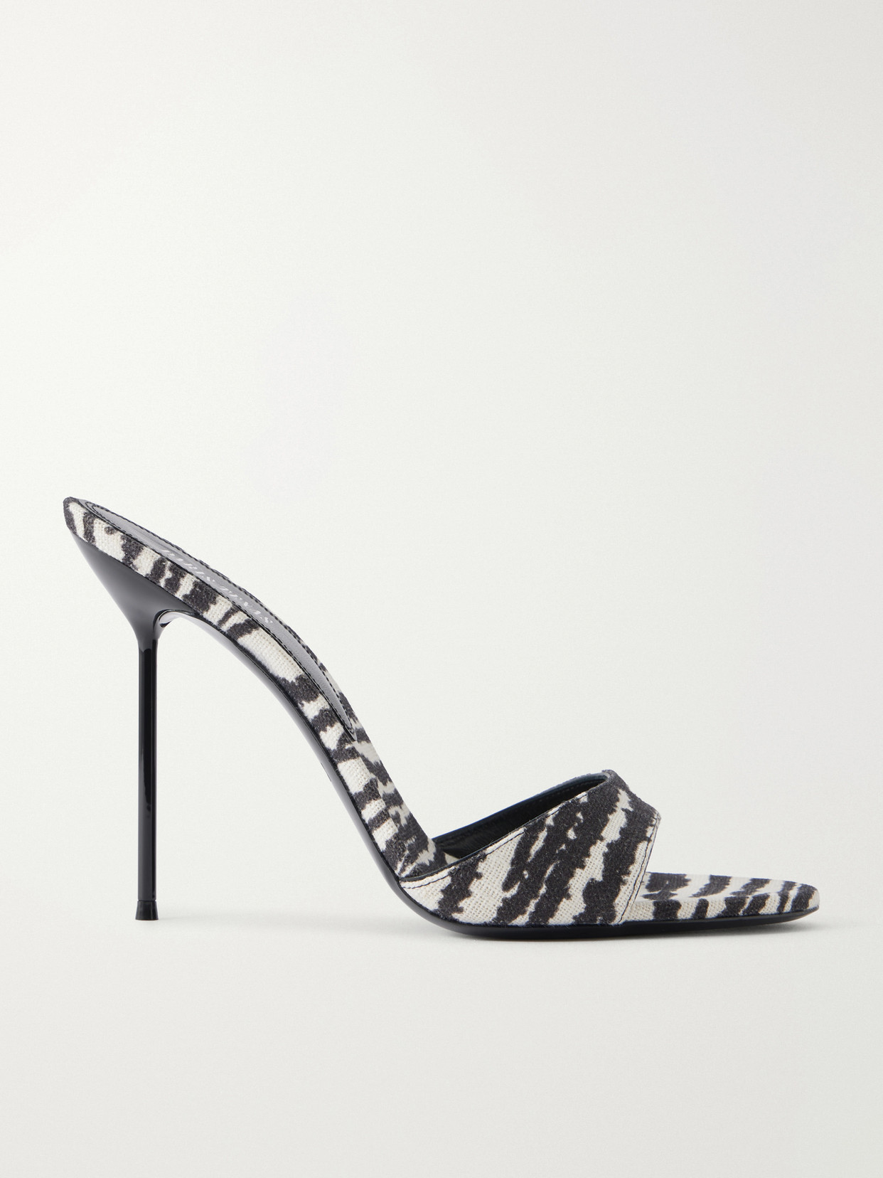 Paris Texas - Lidia 105 Zebra-print Canvas Mules - Animal Print | NET-A-PORTER (US)