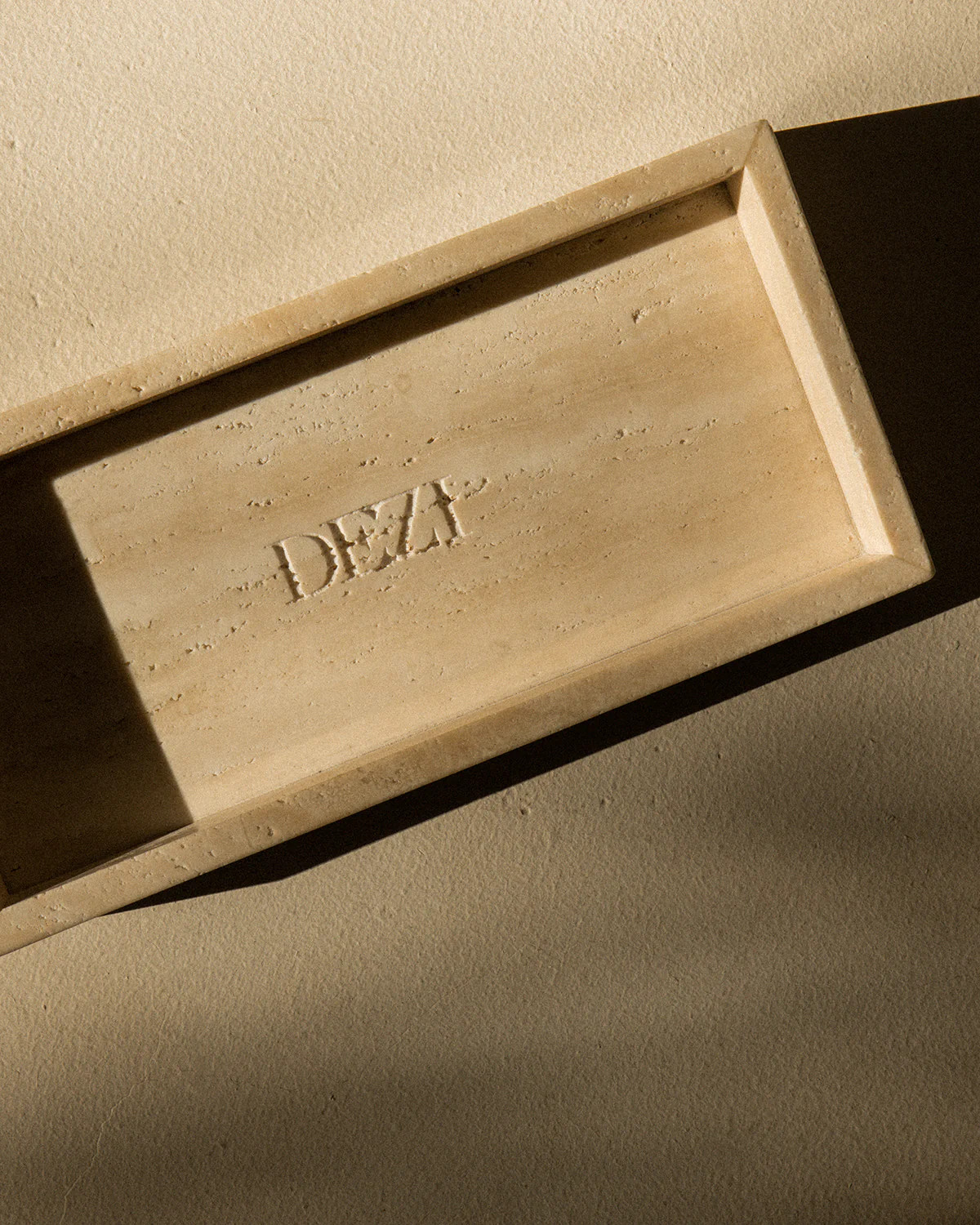SET IN STONE - Travertine Tray | DEZI Skin