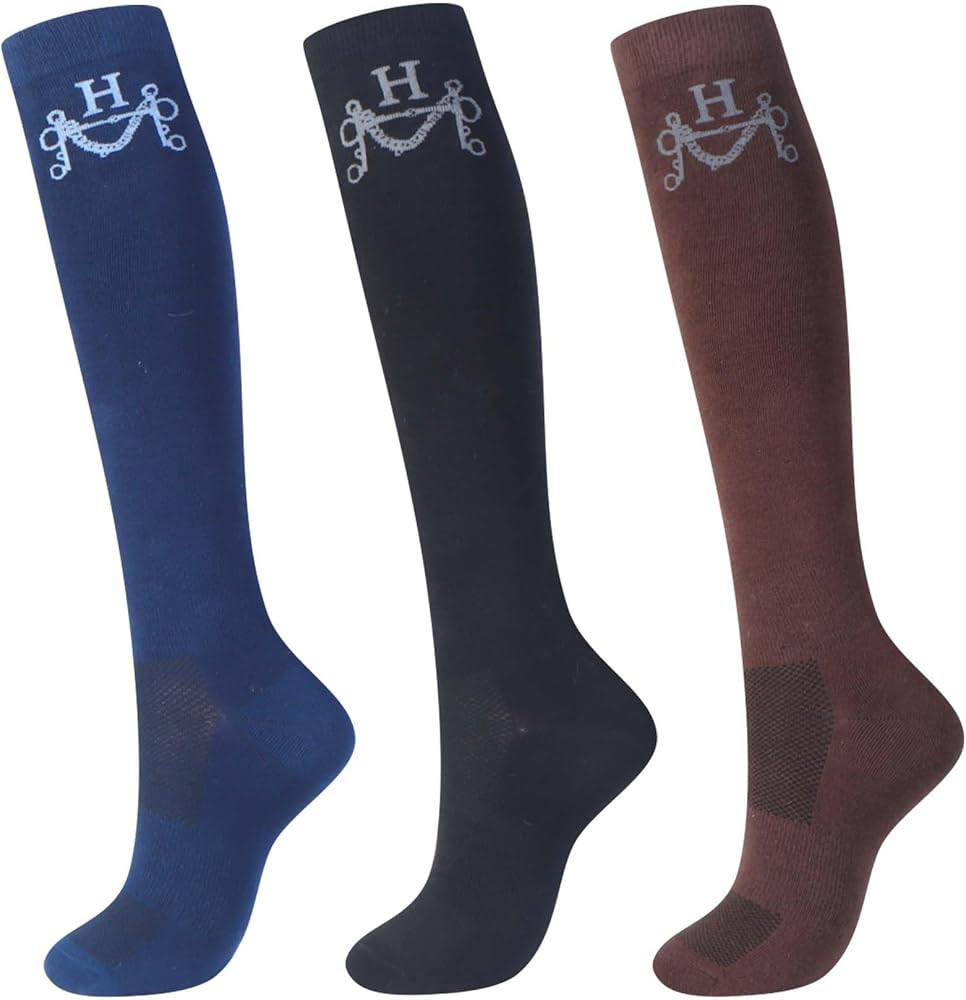 Harrison Howard 3 Pairs Premium Quality Equestrian Riding Socks for Horse Riding &Tall Boot Knee ... | Amazon (US)