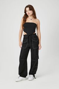 Contrast-Stitch Cargo Pants | Forever 21 (US)
