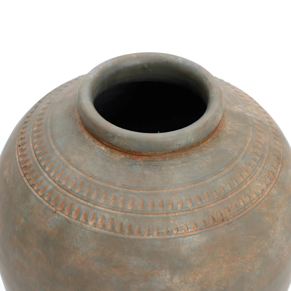 Rustic Brown Terracotta 14.6-Inch Tall Urn Vase | Wayfair North America