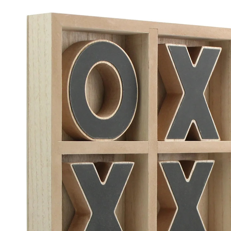 Mainstays Decorative Wood Tic-Tac-Toe Set, Brown - Walmart.com | Walmart (US)