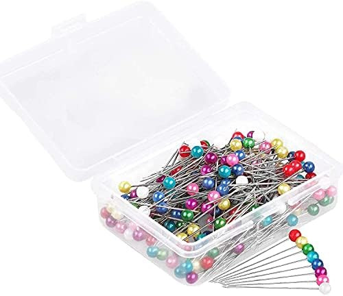 600 PCS Straight Pins 1.6 in Pearlized Ball Head Sewing Pins for Fabric DIY Sewing Pins Crafts | Amazon (US)