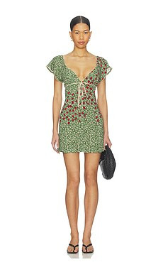 Free People Backroads Mini Dress in Forest Combo from Revolve.com | Revolve Clothing (Global)