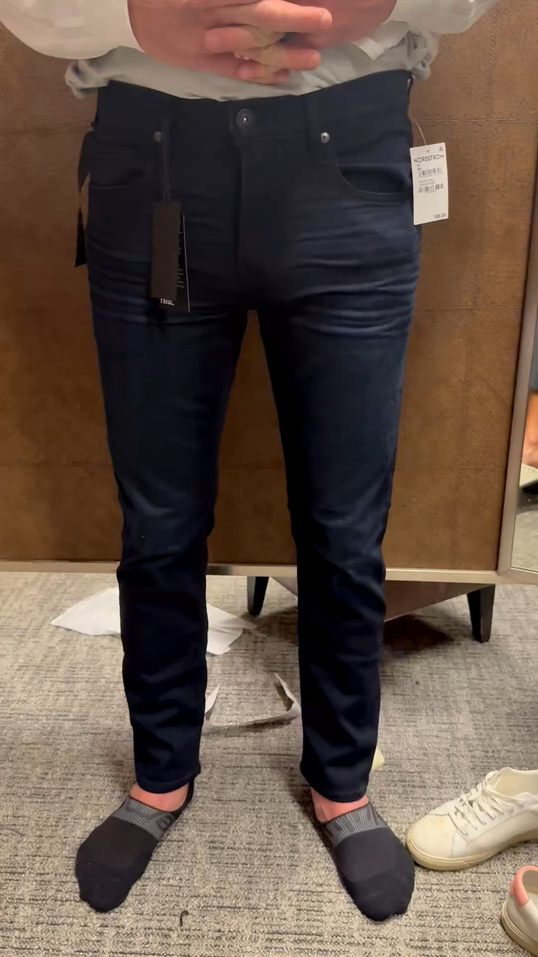 Men’s dark wash slim jeans we just got for my husband! Fit so well and no tailoring required

#LTKMens