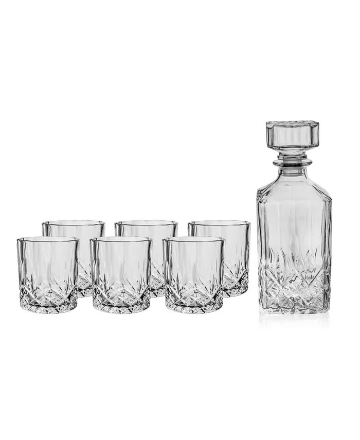 Fifth Avenue Manufacturers Loretto 7 Piece Whiskey Set - Macy's | Macy's