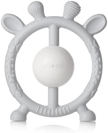 Amazon.com : Ali+Oli Teething Toys for Babies (Pink Giraffe) BPA Free Silicone Teether with Multi... | Amazon (US)