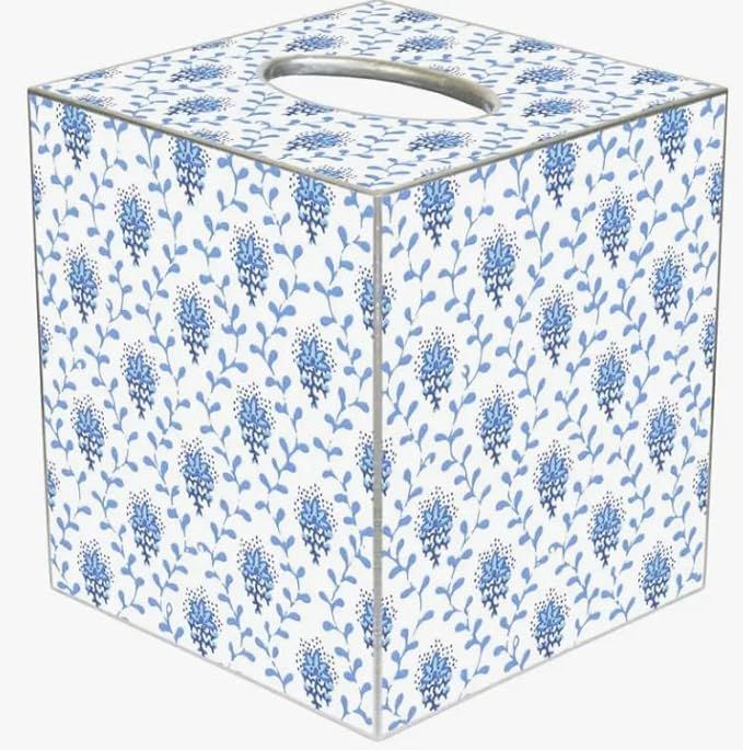 MARYE-Kelley, Classic French Provencial 'Avignon', Light Blue Paper Maché Cubed Tissue Box Cover... | Amazon (US)