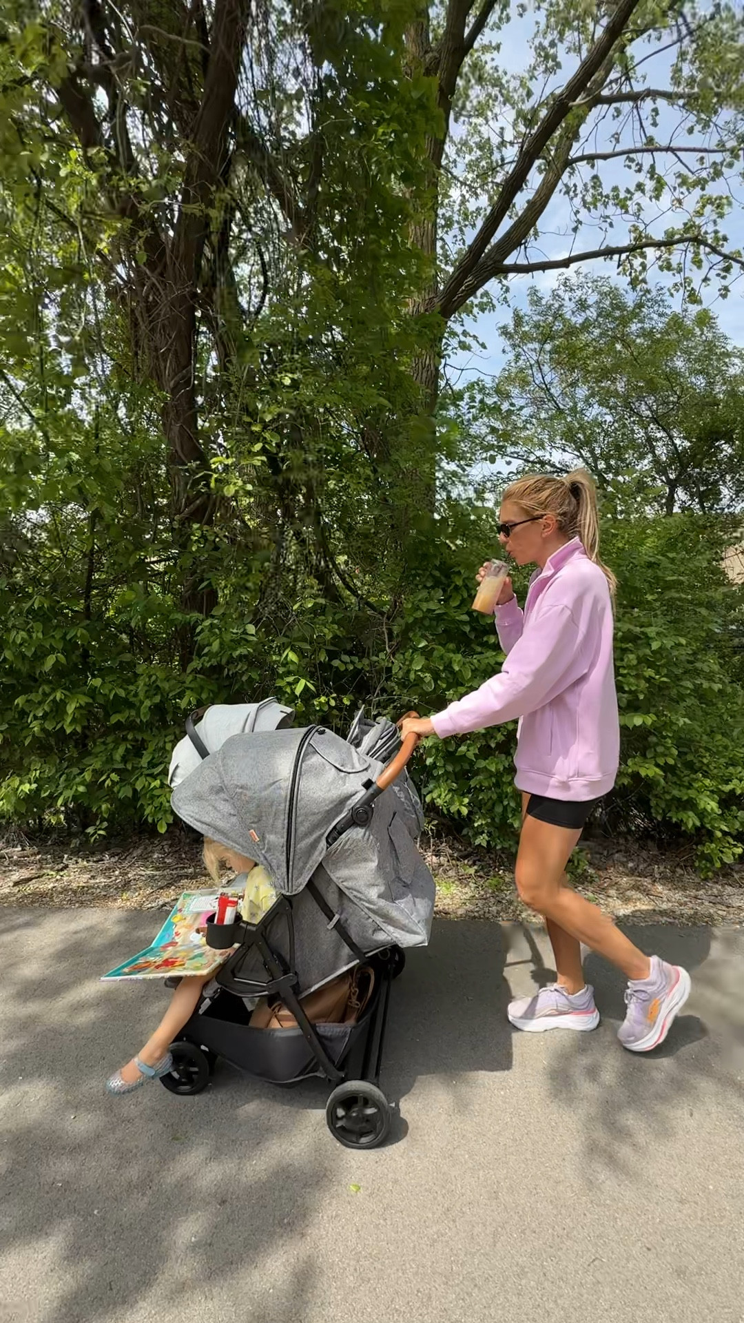 Walking outfit today! 
Size medium in top and bike shorts (run tts)
Love my Zoe double stroller!  



Athleta, Hoka running 

#LTKootd #LTKKids #LTKmomlife