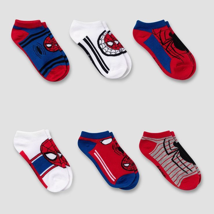 Kids' Spider-Man 6pk No Show Socks | Target