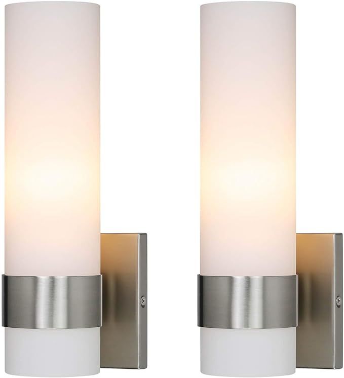 XiNBEi Lighting Wall Light, 1 Light Bathroom Vanity Light, ADA Brushed Nickel Wall Sconce with Tu... | Amazon (US)