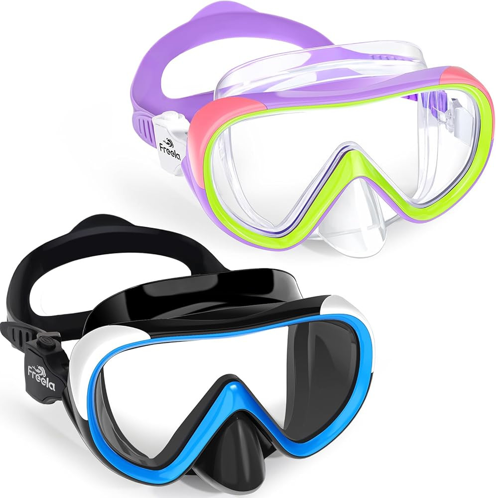 Freela Kids Swimming Goggles for 4-16 with Nose Cover, Anti-Fog No Leakage Swim Mask 180° Clear ... | Amazon (US)