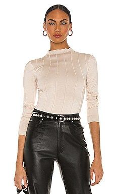 Lovers + Friends Seamed Long Sleeve Top in Beige from Revolve.com | Revolve Clothing (Global)
