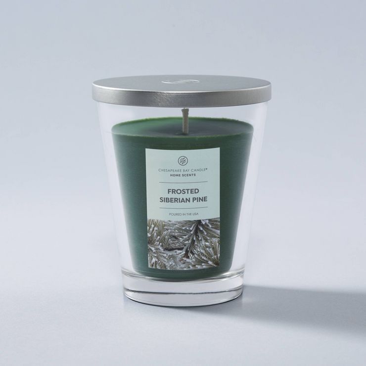 Glass Jar Frosted Siberian Pine Candle - Home Scents | Target