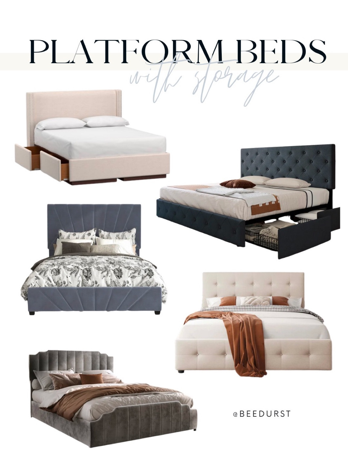 Storage beds, beds with storage, bedroom furniture, under bed storage, home decor, wayfair beds, pottery barn bedroom

#LTKhome