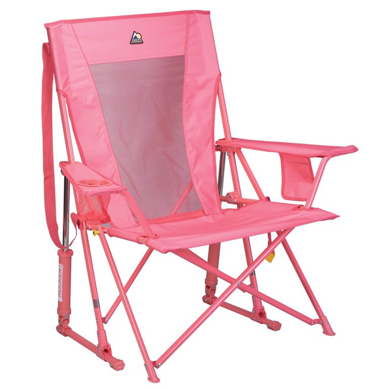 GCI Outdoor Comfort Pro Rocker Foldable Rocking Camp Chair, Blush | Walmart (US)