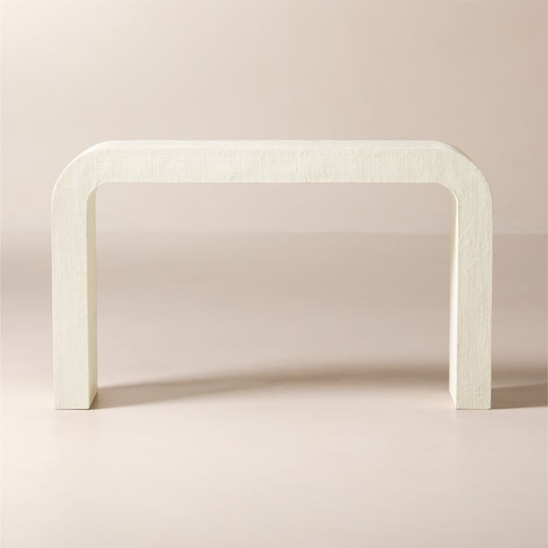 Crescent 52" Ivory Resin Console Table | CB2 | CB2