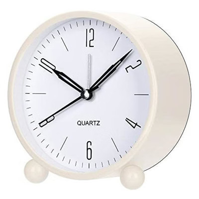 Aoibox Silent Analog Alarm Clock with Night Light, Non-Ticking Design for Bedroom, Bedside, Desk, Easy to Read White Dial, Soft Glow Feature | Target