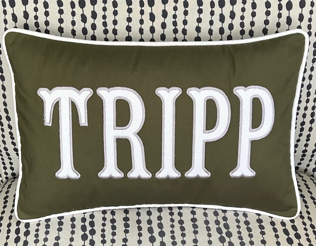 Personalized Applique Pillow With Name, Includes Insert, Dorm Decor for Girls Boys, Monogrammed L... | Etsy (US)