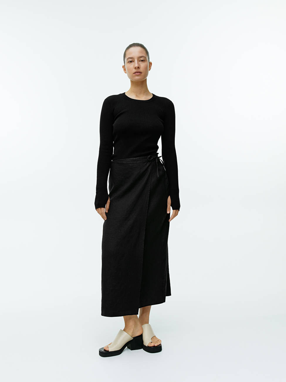 Linen Wrap Skirt | ARKET (US&UK)