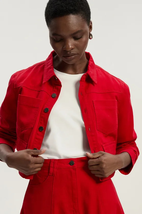 Coloured Denim Jacket | Karen Millen US