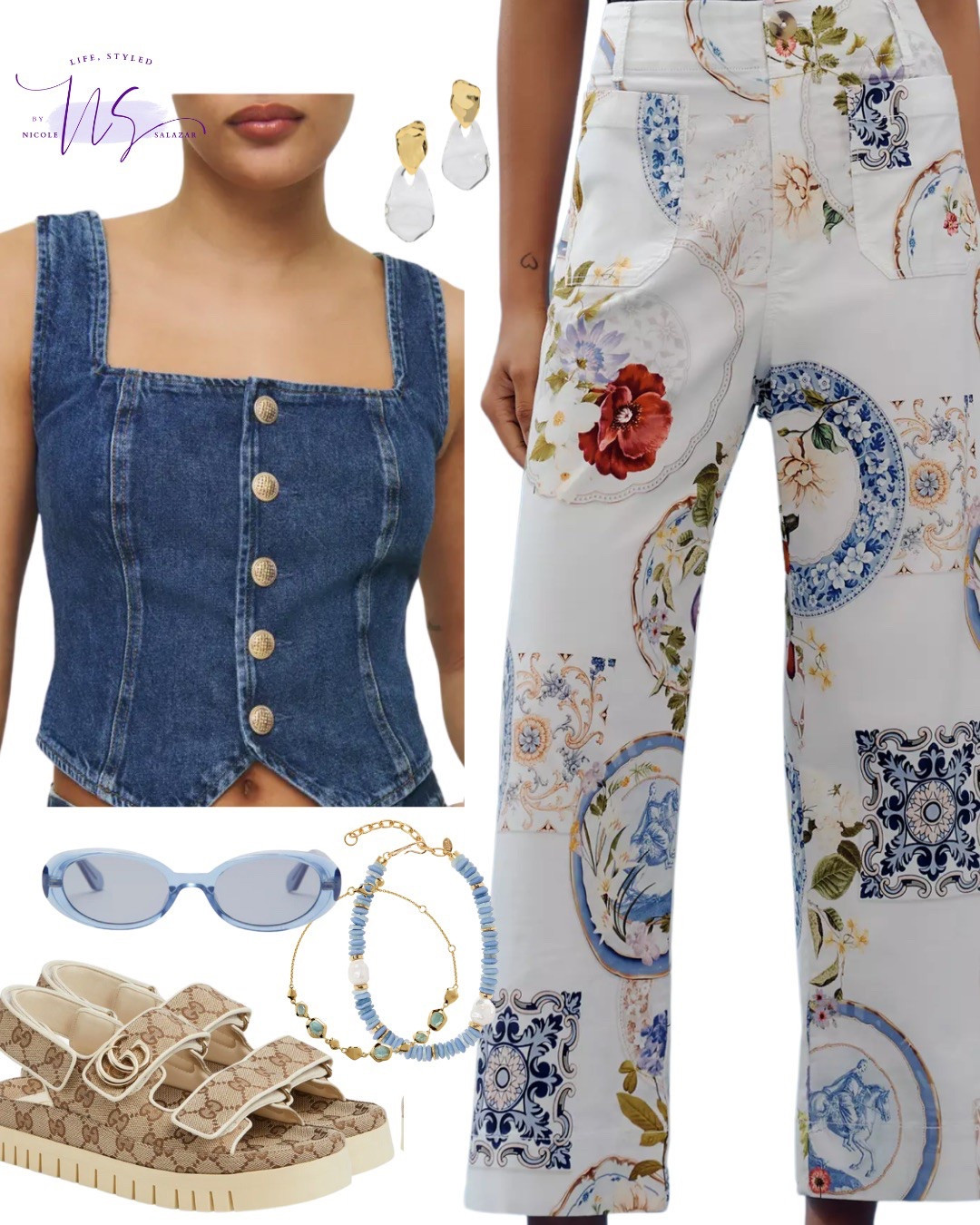 The outfit you didn’t know you needed for brunch, art walks, and beyond. Obsessed with this denim bustier + printed pant combo—bold, playful, and so easy to style.

#FabulousFinds #LTKFinds #WhatToWear #StyleInspo #PrintOnPrint #CapsuleStyle

#LTKShoeCrush #LTKStyleTip