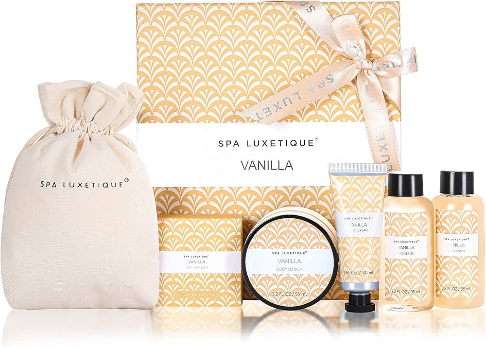 Spa Luxetique Spa Gift Set for Women, Vanilla Spa Set, Bath Kit for Women Includes Body Lotion, S... | Amazon (US)