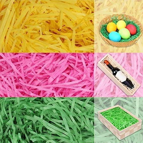 JOYIN 680 g (24 oz.) Tricolor Easter Grass Pastel Colors Easter Eggs Hunt, Easter Basket Stuffers... | Walmart (US)