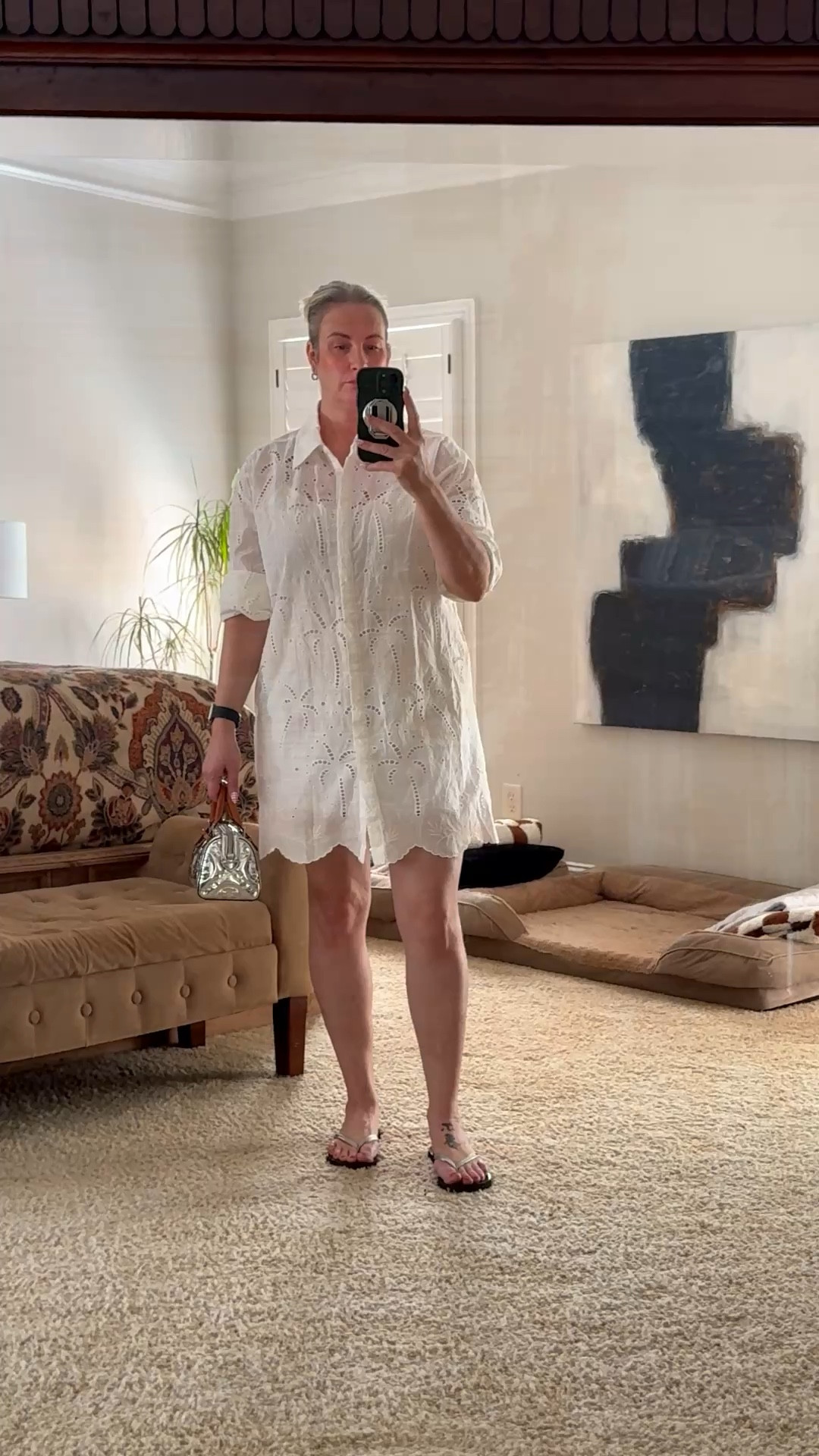 Loving this Roller Rabbit Collab.  Wearing Size Med.  The cute cut out our palm trees. Love that this leaves can be rolled up and that it has pockets.. slipped dress under included, but probably will wear this as a beach cover-up as well

🔎 Roller Rabbit and Target, eyelet dresses, spring dress, summer dress, white dress dresses for, white dresses for summer, women’s white dress, dress dresses that can be used as a beach cover, from beach to dinner, dresses that can be worn from beach to dinner, styled with bags

#LTKootd #LTKMidsize #LTKOver40