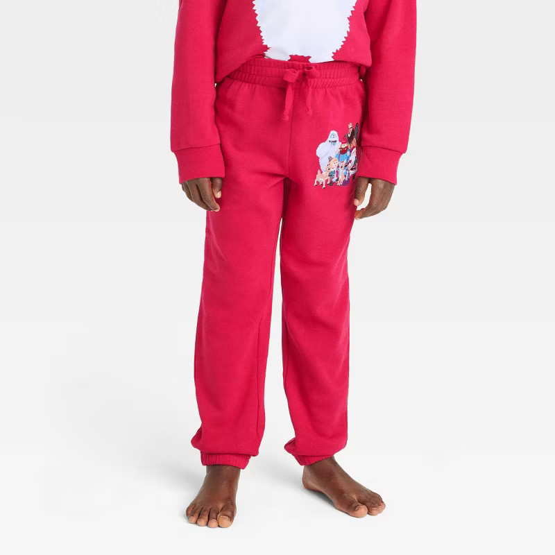 Kids' Rudolph the Red-Nosed Reindeer Jogger Pants - Red | Target