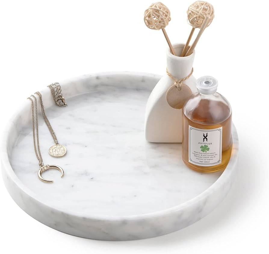 PHINILUX ?????? ??????? 100% Marble Round Vanity Tray 10... | Amazon (US)