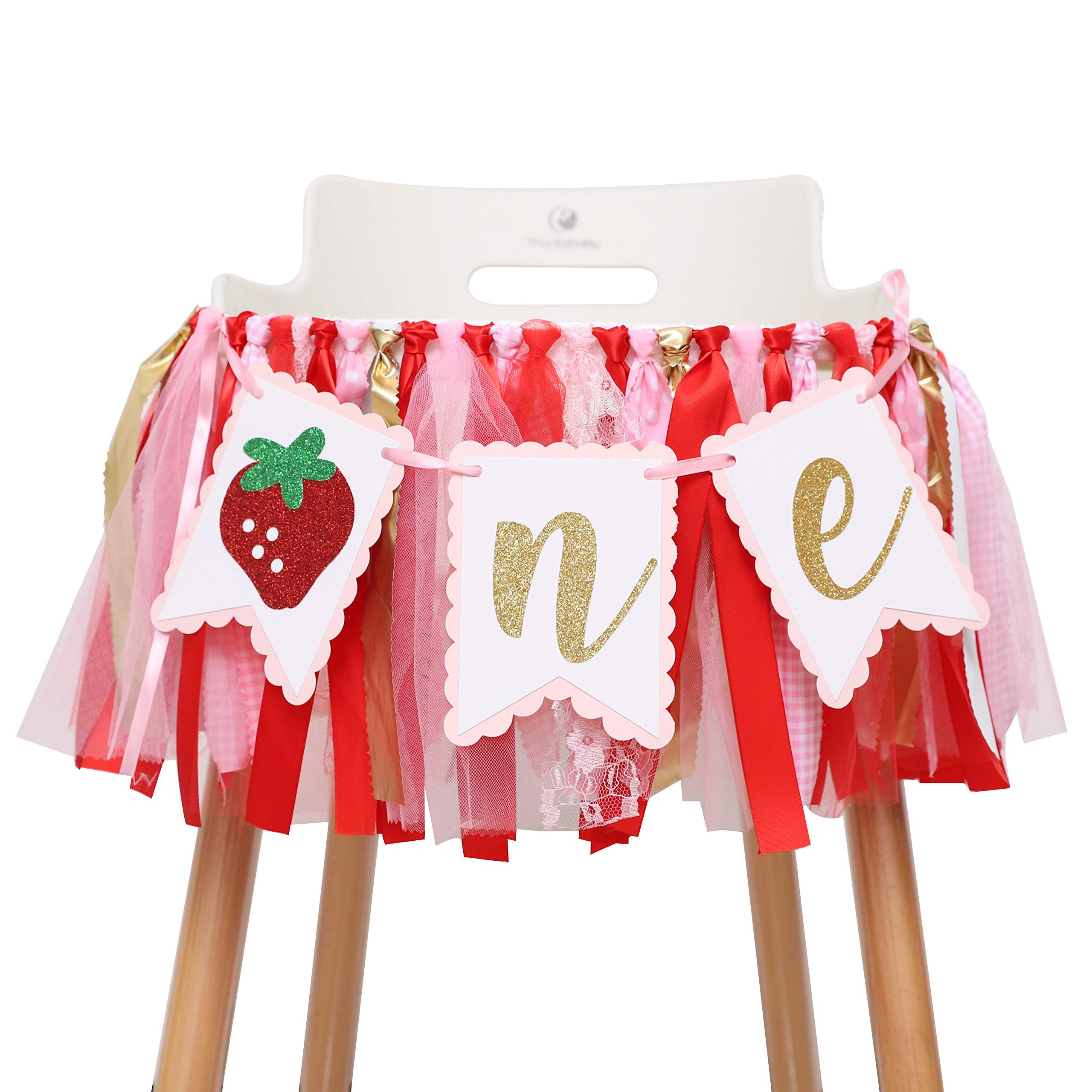 Berry Strawberry Theme High Chair Banner - Sweet First Birthday Banner - Smash Cake Photo Prop - ... | Amazon (US)