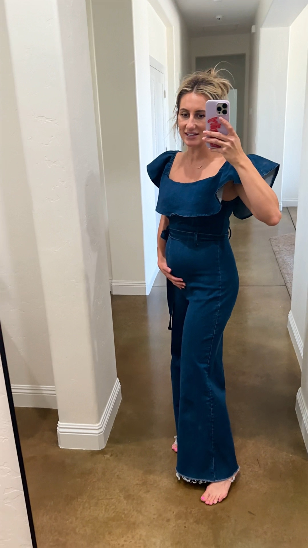 Non-maternity bump friendly #LTKxVICI denim jumpsuit! The material is soft and stretchy so it moves with the bump! 


#ltkmaternity #ltkbump

#LTKxVICI