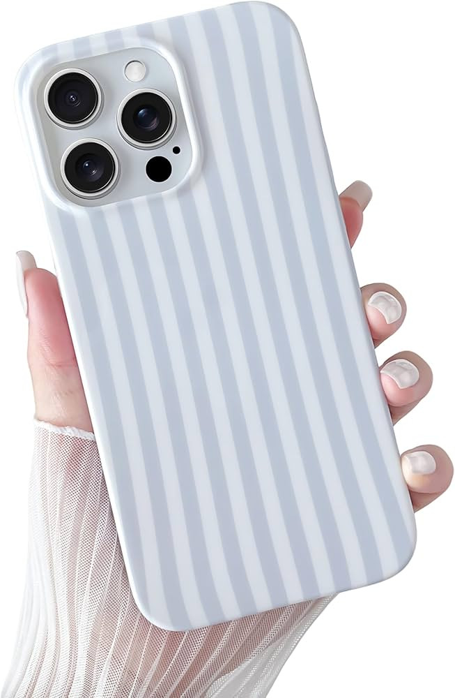 Yeddabox for iPhone 15 Pro Case Cute Striped Phone Case Soft TPU Slim Shockproof Phone Cover for ... | Amazon (US)