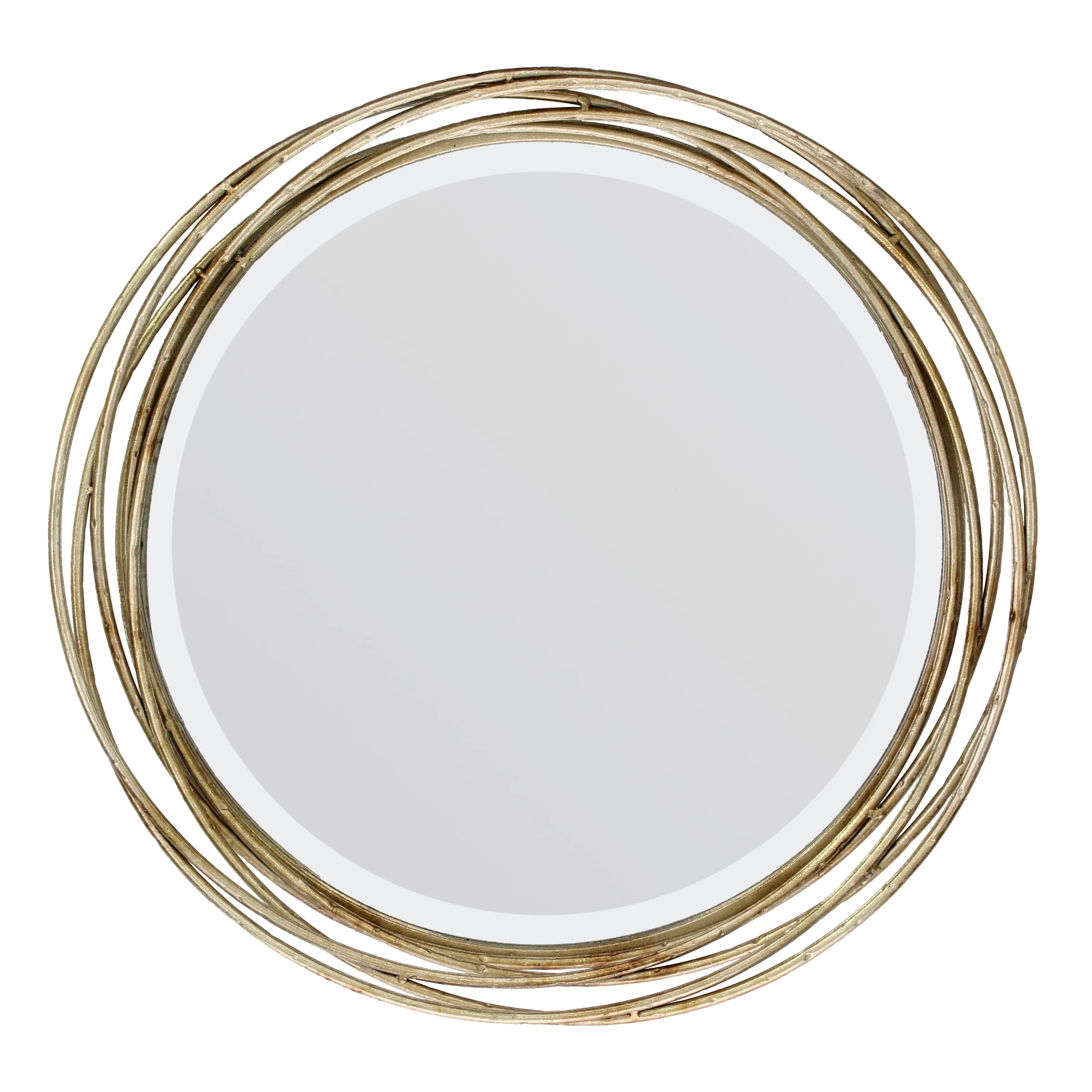 Better Homes & Gardens Round Metal Decorative Wall Mirror, 17.13 x 17.13 x 3.15 inches - Walmart.... | Walmart (US)