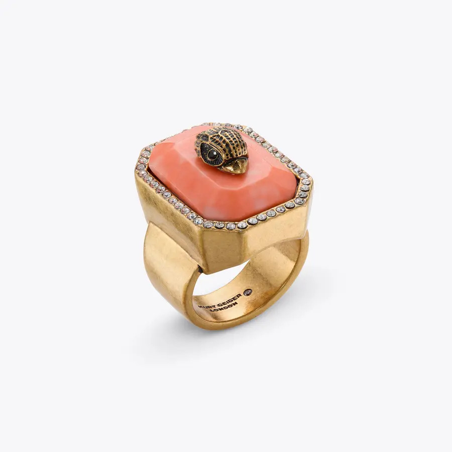 small emerald stone ring | Kurt Geiger US