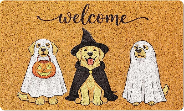 Halloween Ghost Dog Doormat, Welcome Golden Retriever Door Mat | Amazon (US)