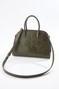 Cato Fashions | Cato Olive Faux Leather Side Belt Satchel | Cato Fashions