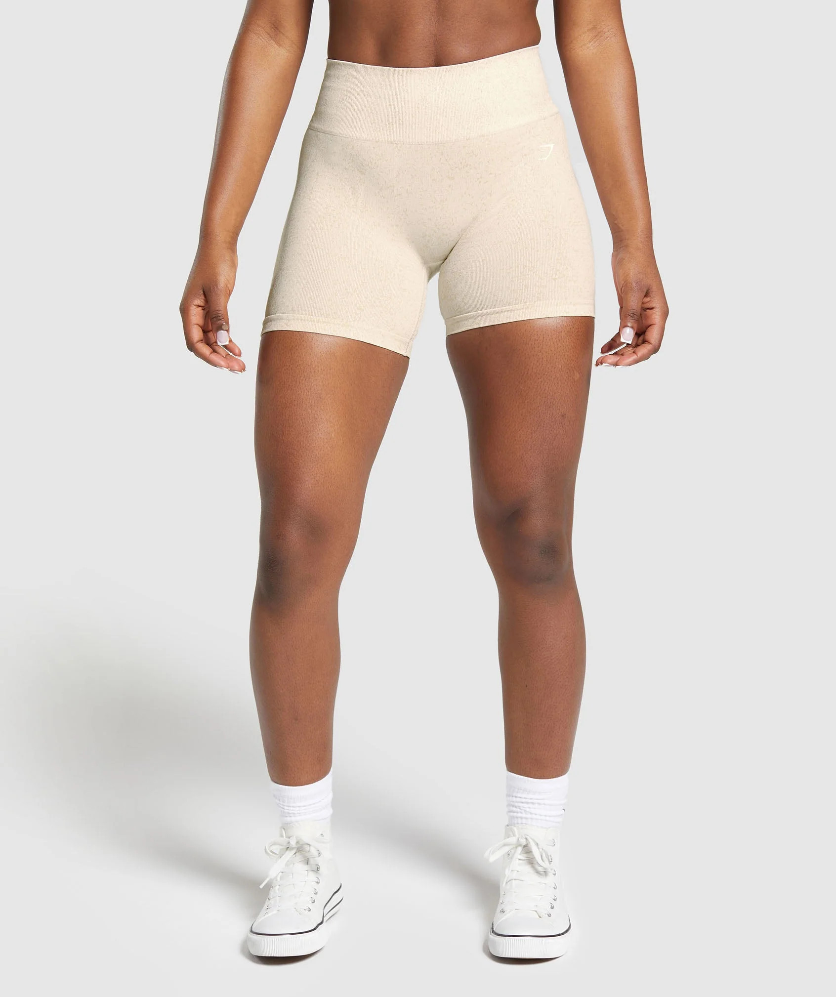Gymshark Adapt Fleck Seamless Shorts - Coconut White | Gymshark US