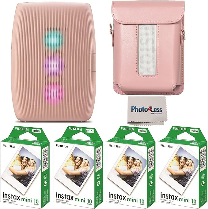 Fujifilm Instax Mini Link 3 Printer Bundle Instax Mini Film (40 Sheets), Instax Mini Link 3 Prote... | Amazon (US)